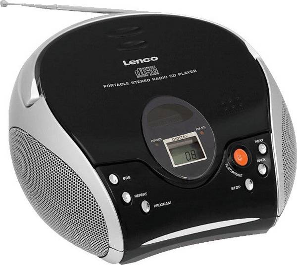 Lenco SCD-24 Digitale CD Speler FM Radio Zwart/Zilver
