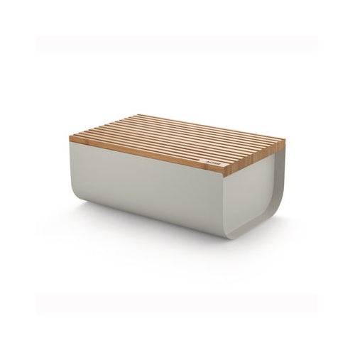 Alessi BG03 WG Mattina Brooddoos, Staal Bamboehout, Warm Grijs (BG03 WG)-1