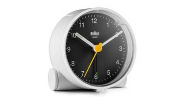 Braun BC01WB Quartz Alarmklok - Zwart/Wit (67006)
