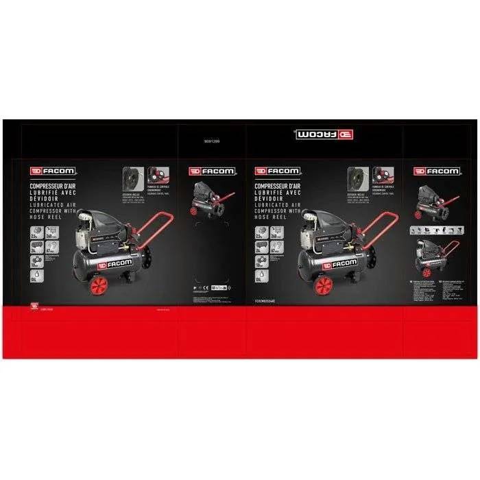 Compressor - Horizontaal - Facom - Inductiemotor - 24 L - 2,5 HP - 10 bar-1