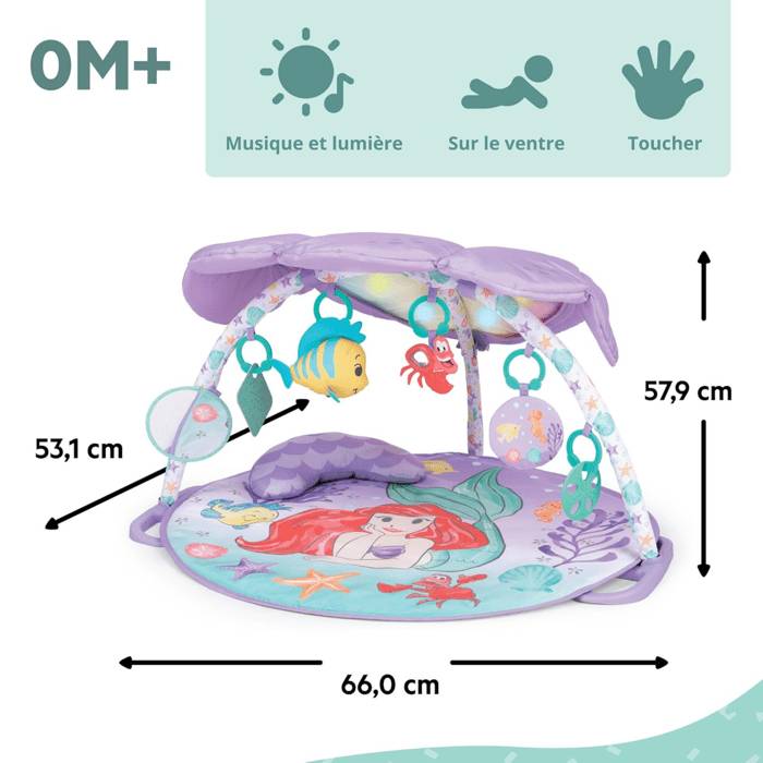 DISNEY BABY Kleine Zeemeermin Baby Activiteit Gym, Sensorisch en Muzikaal Speelgoed, Snoerlichten, Baby Cadeau-2