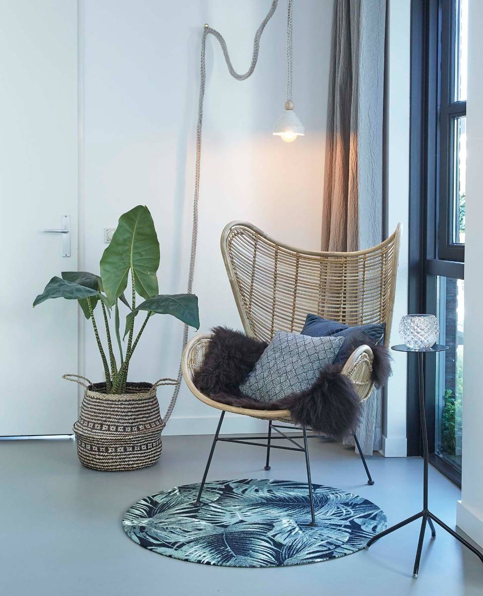 MD Entree - Vloerkleed - Universal - Palm Leaves - 100 cm Ø-1