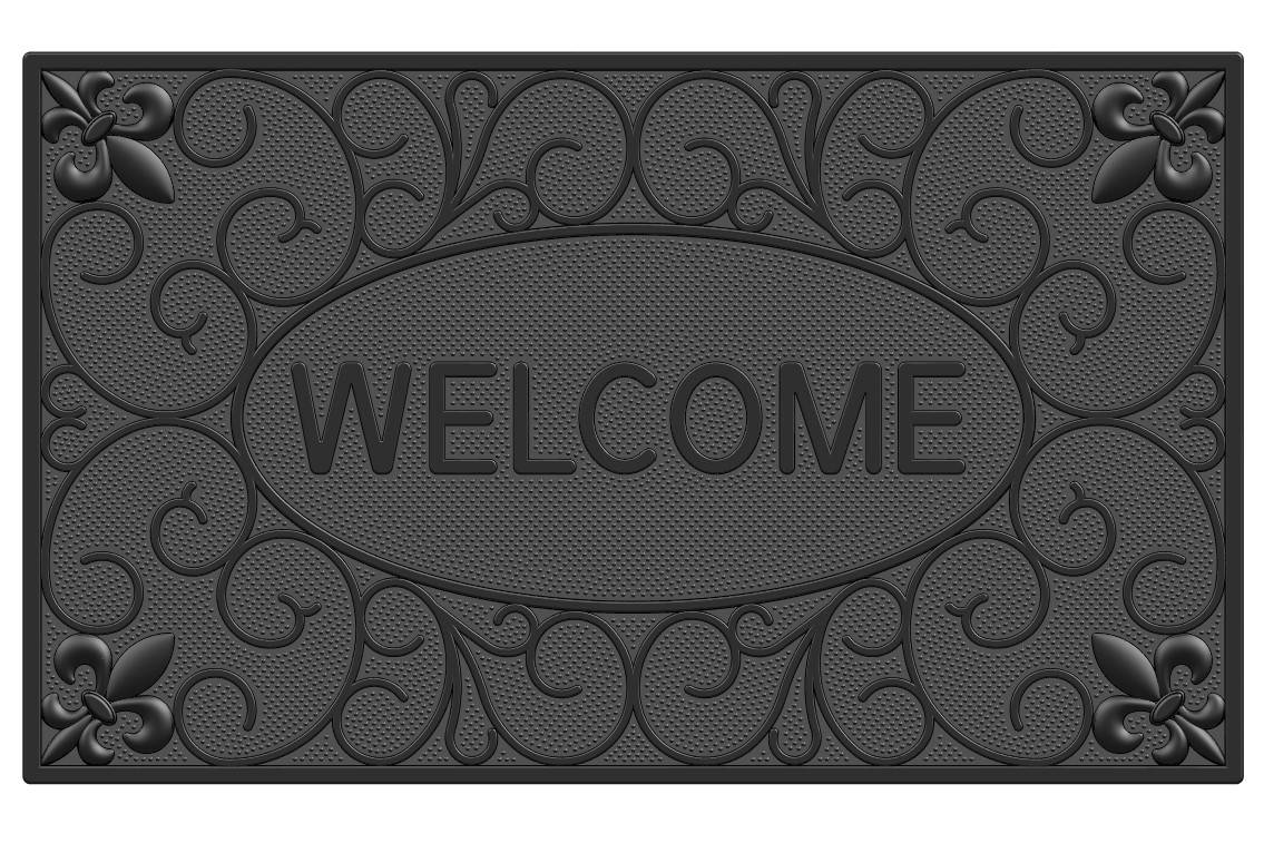 MD Entree - Deurmat - Rubbermat - Omega Welcome - 45 x 75 cm-0