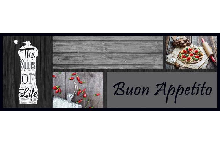 MD Entree - Keukenloper - Vloerkleed - Machinewasbaar - Cook&Wash - Buon app. - 50 x 150 cm-0
