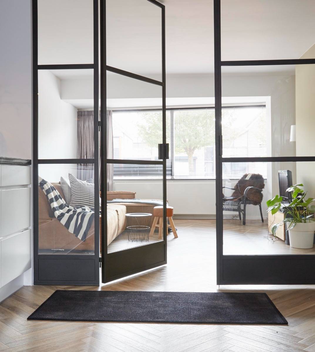 MD Entree - Design mat - Universal - Shades Black - Vloerkleed - Antislip - Machine wasbaar - 67 x-3