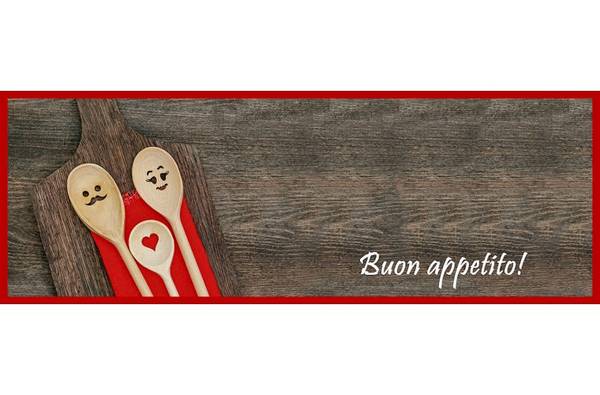 MD Entree - Keukenloper - Vloerkleed - Machinewasbaar - Cook&Wash - Wooden Spoons - 50 x 150 cm