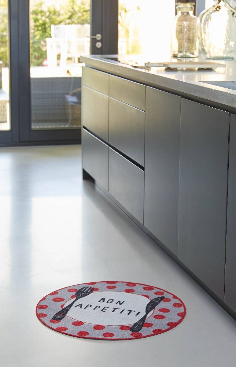 MD Entree - Keukenloper - Vloerkleed - Machinewasbaar - Cook&Wash - Bon Appetit - 67 cm Ø-1