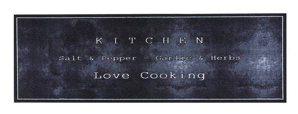 MD Entree - Keukenloper - Vloerkleed - Machinewasbaar - Cook&Wash - Love Cooking - 50 x 150 cm