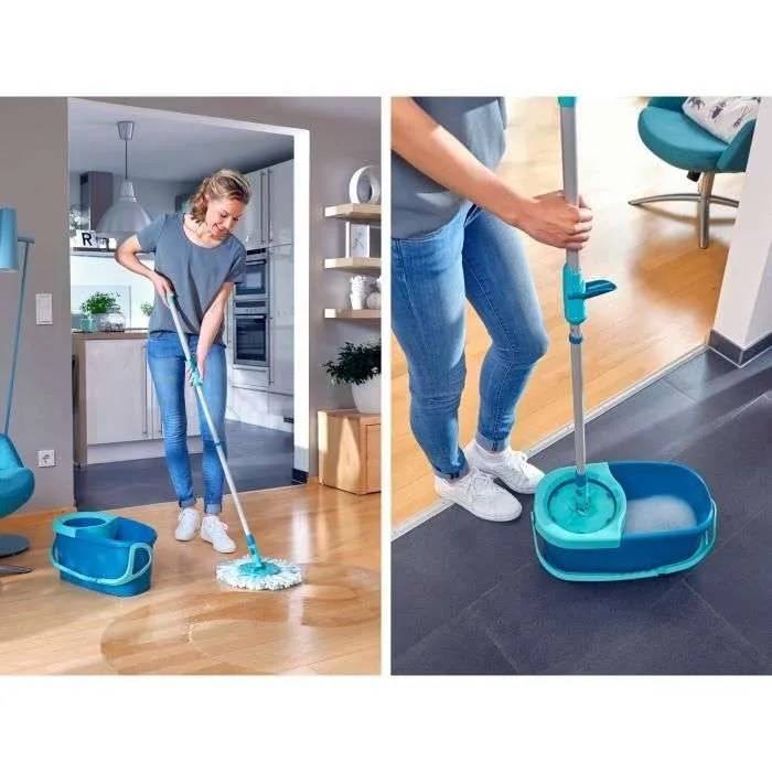 Leifheit 52101 Set Clean Twist Disc Mop Ergo Gebruiksvriendelijke vloerwasser, emmer en dweil, telescoopsteel-2