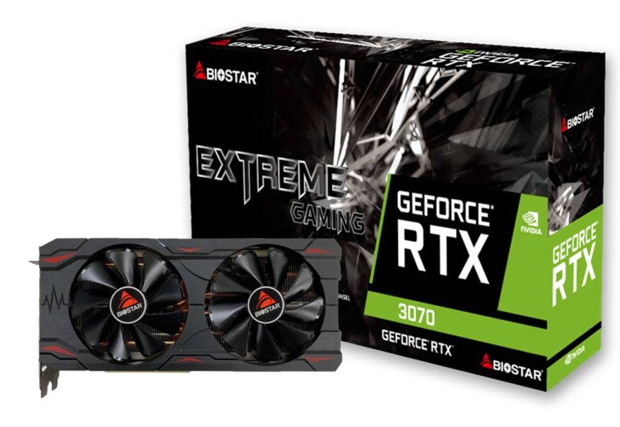 Biostar VN3706RM82 NVIDIA GeForce RTX 3070 8GB GDDR6 Grafische Kaart-0