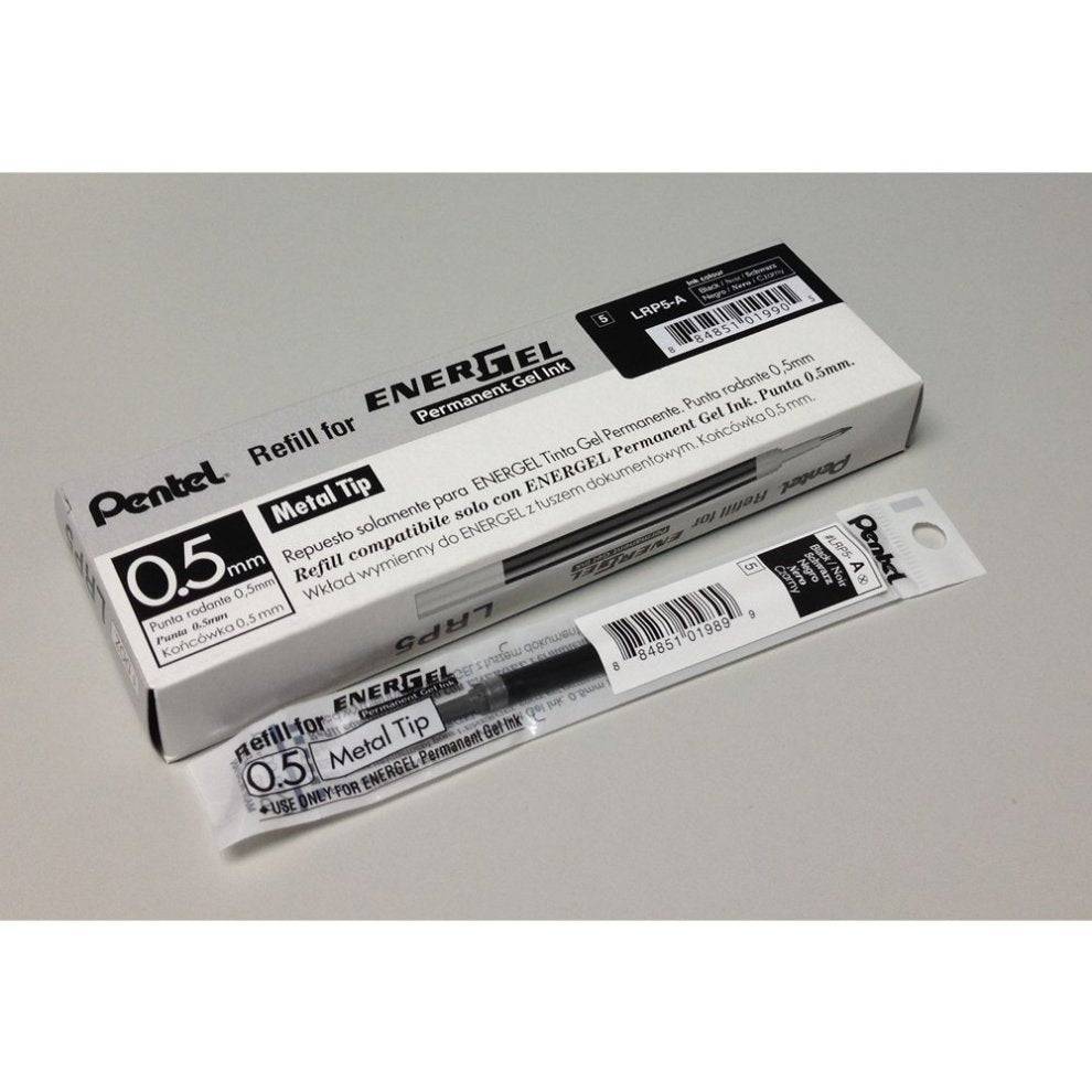 Pentel EnerGel Vulpennen - Zwart - 0,25 mm - 12 stuks (LRP5-AX)-0