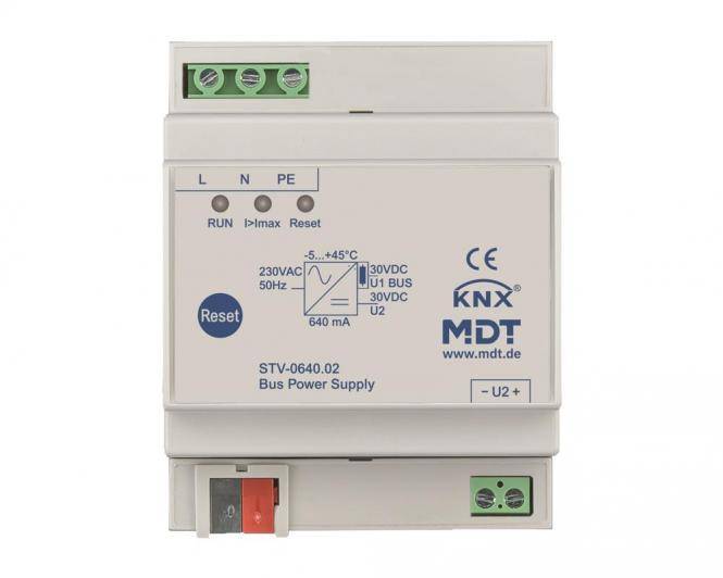 MDT Busvoedingsbron 4TE DIN Rail 640 mA (STV-0640.02) 6TE 640mA-0