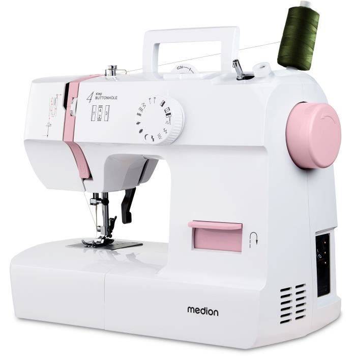 MEDION Naaimachine SM 70 - 71 W - 12 Steken - 700 tpm - LED - Roze-0