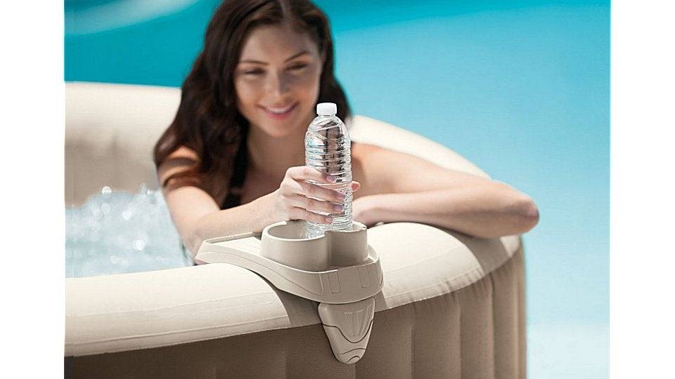 Intex PureSpa Drinkhouder met Dienblad - Houdt 2 Blikjes - 26 x 22 x 18 cm-0