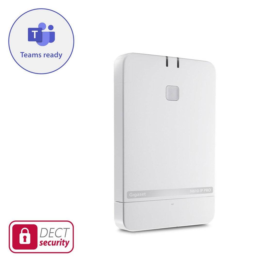 Gigaset N610 IP PRO - Basisstation voor Draadloze/VoIP Telefoon - Wit/Zilver (S30852-H2709-R101)-2