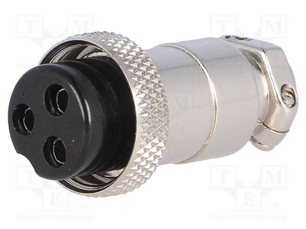CLIFF FC684213 Connector: microfoon; stekker; vrouwelijk; PIN: 3; voor draad; 6mm - 1 stuk