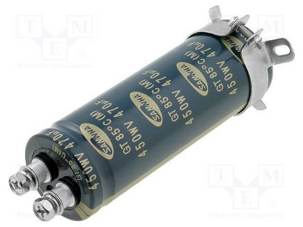SAMWHA GT2W477M35100SB Condensator: elektrolytisch; 470uF; 450VDC; Ø35x100mm; ±20%; 2000h - 1 stuk