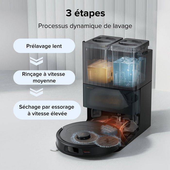 ROBOROCK Qrevo 5AE - Robotstofzuiger met Dock - 12000 Pa - Zwart-3