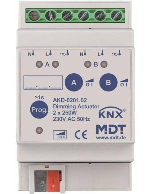 MDT AKD-0201.02 250W - Dimming Actuator - 230 VAC 230VAC-0