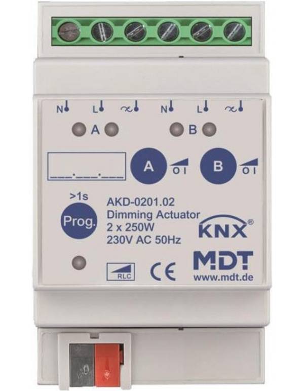 MDT AKD-0201.02 250W - Dimming Actuator - 230 VAC 230VAC