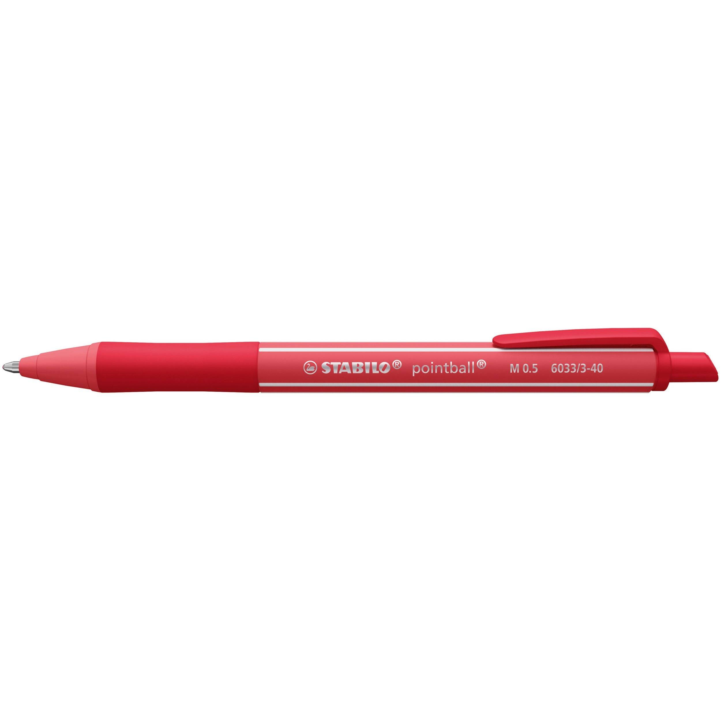 Stabilo 4006381624633 Stabilo - Balpen pointball colorful rood | 10 stuks-0