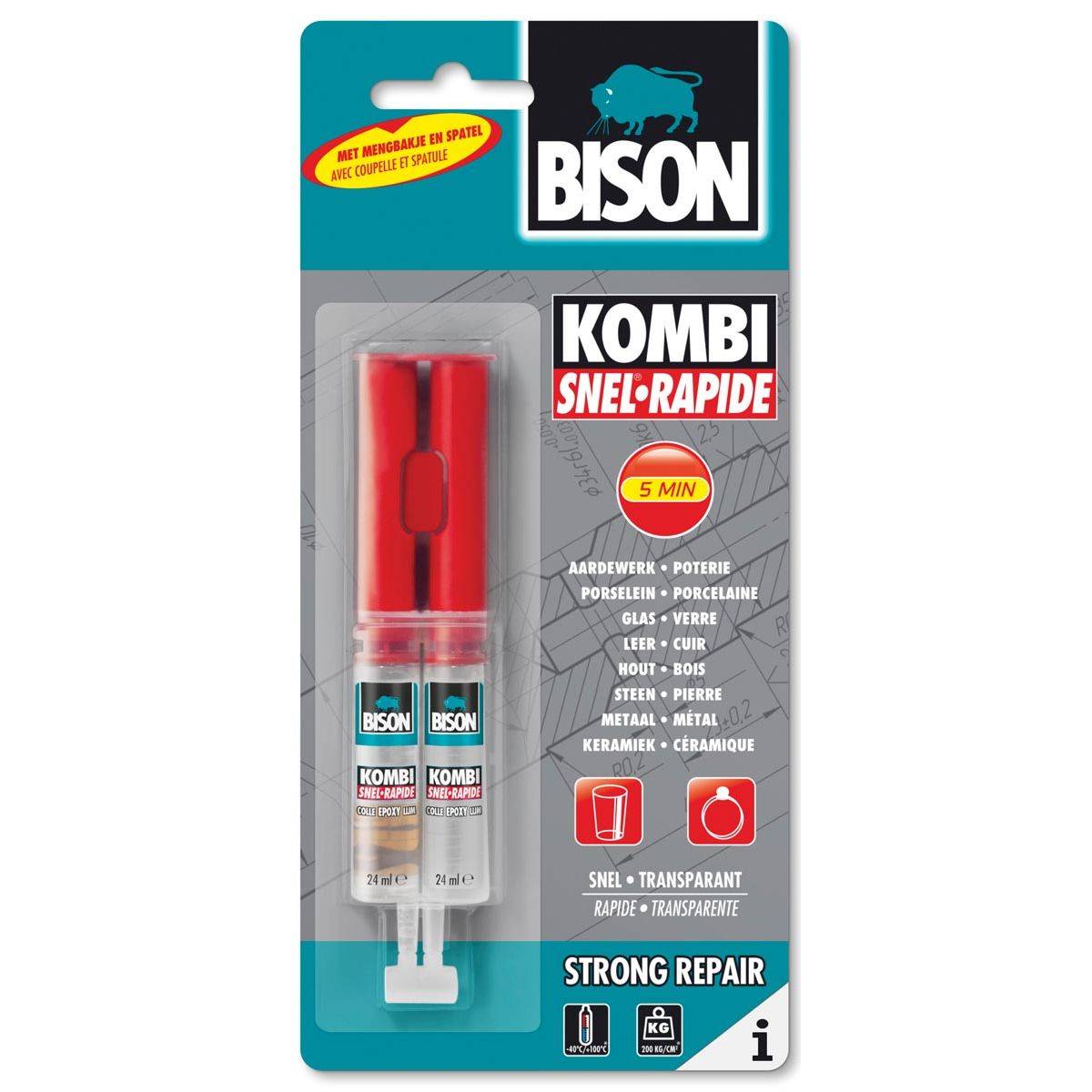 Bison 8710439014142 Bison - kombi Snel 2-componentenlijm-0