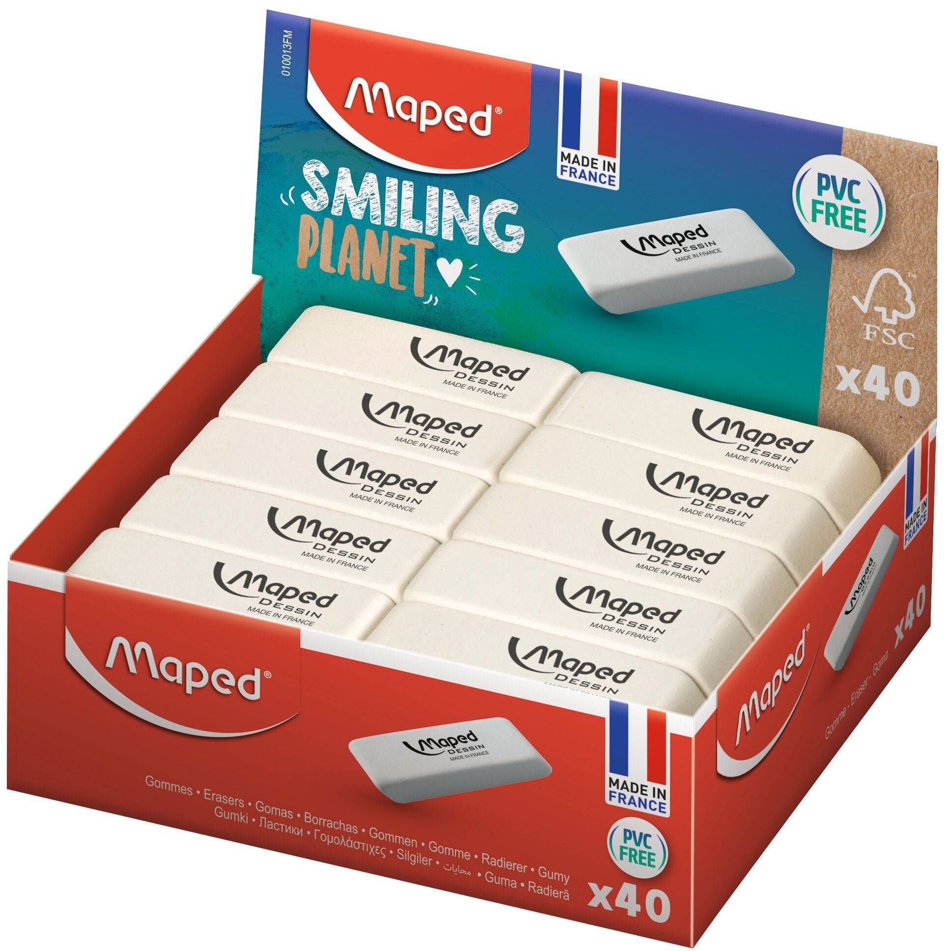 Maped 3154140100131 Maped - Gum smiling planet dessin wit-0