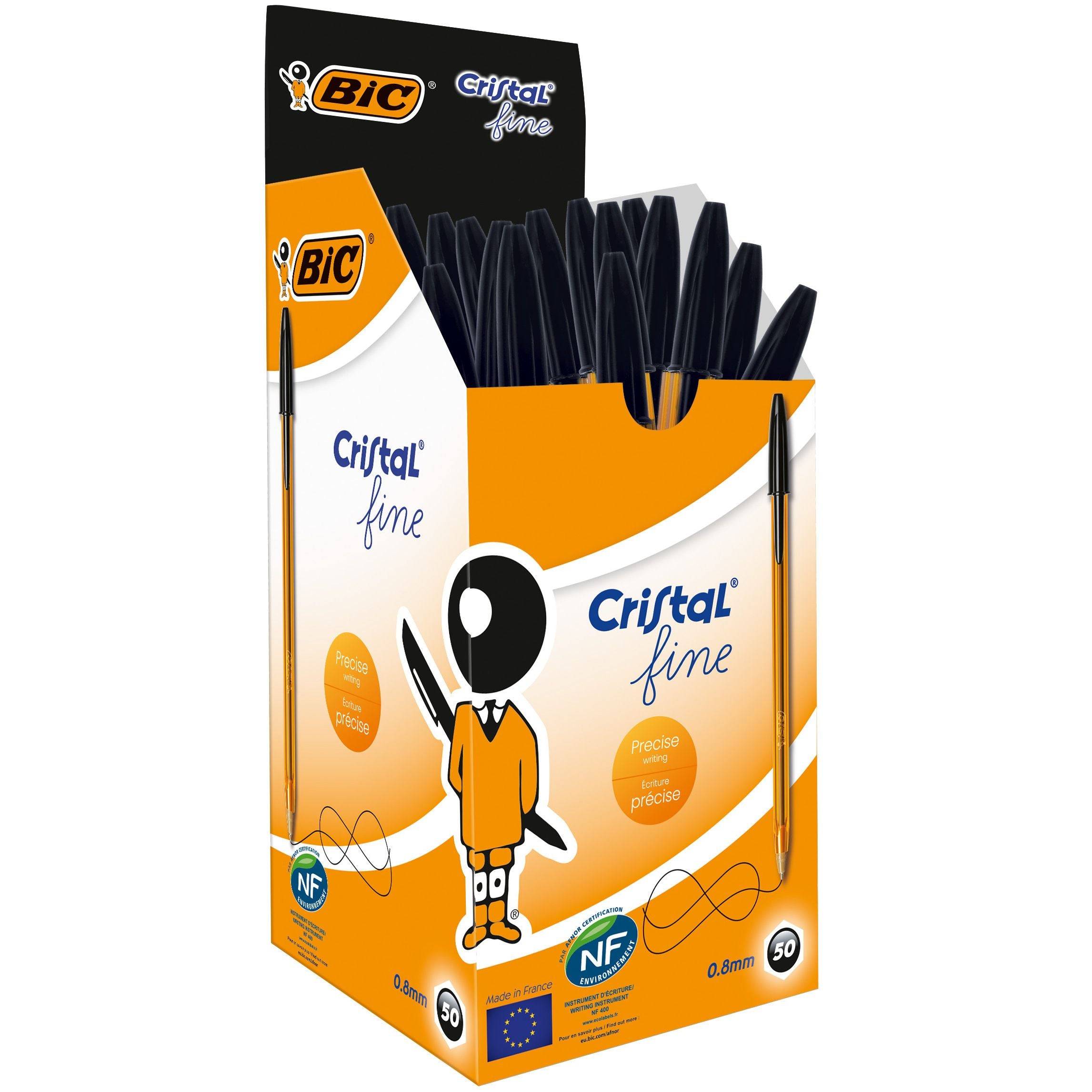 BIC 3086123134485 BIC - Balpen cristal f zwart | 50 stuks-0