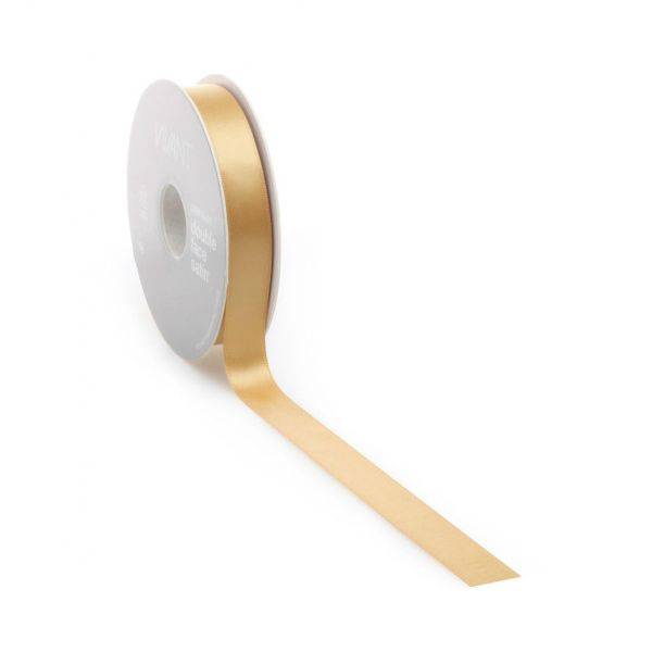 Klika 8713438599061 Satijnlint PREMIUM Double face 10mm x 25 meter light gold-0