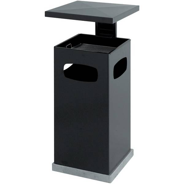 Eko 8713631032501  Eko -   papier- en asbak met afneembaar afdak en verzinkte binnenemmer