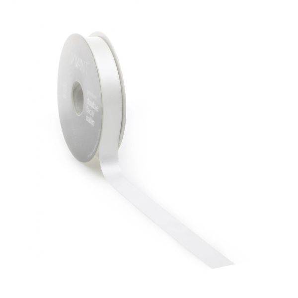Klika 8713438567695 Satijnlint PREMIUM Double face 16mm x 25 meter bamboo / off white-0