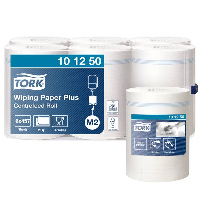 Tork 7310791213538 Tork - Poetspapier m2 advanced 2laags 160m wit-0