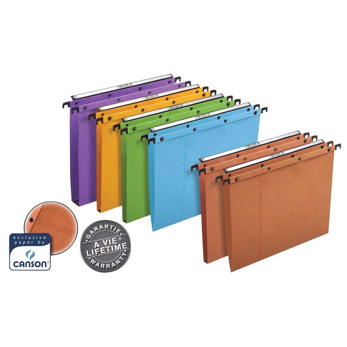Elba 3362949903086 Elba - L'Oblique hangmappen voor laden AZO tussenafstand 365 mm (folio), bodem 30 mm, oranje-0