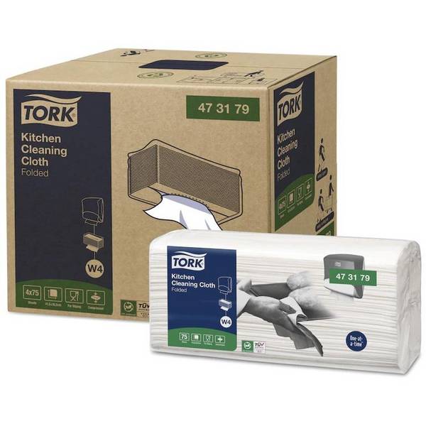 Tork 7322541182490  Tork -  Kitchen Cleaning reinigingsdoek, W4, 75 vellen, pak van 4 stuks