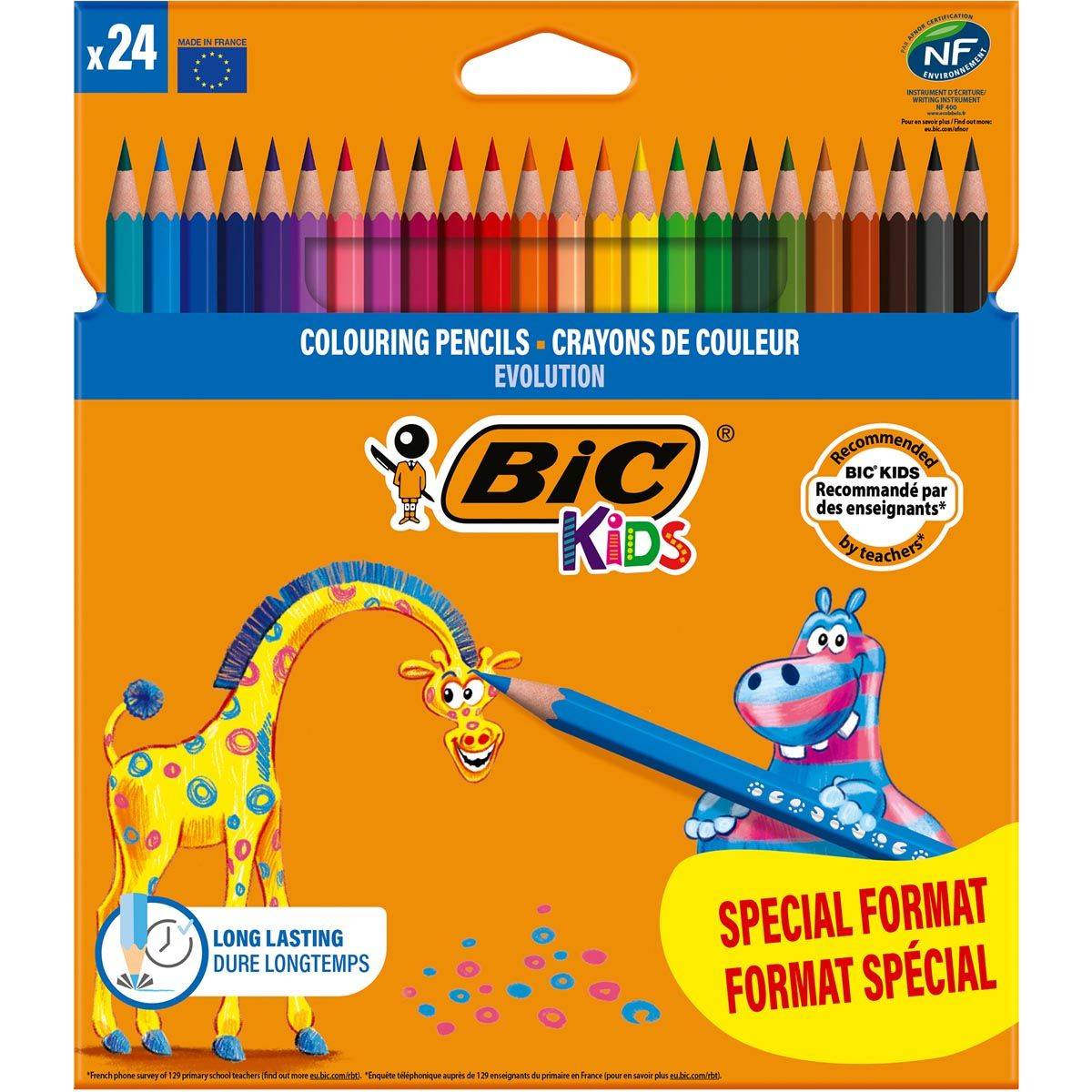 BIC 3086123329287 BIC - Kids kleurpotlood Evolution, blister van 18 + 6 gratis-0