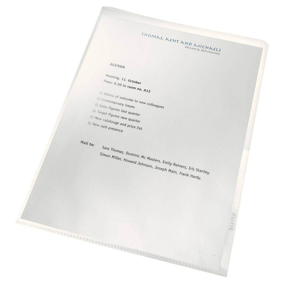 Leitz 4002432394876 Leitz - recycle L-map, transparant, pak van 100 stuks-0