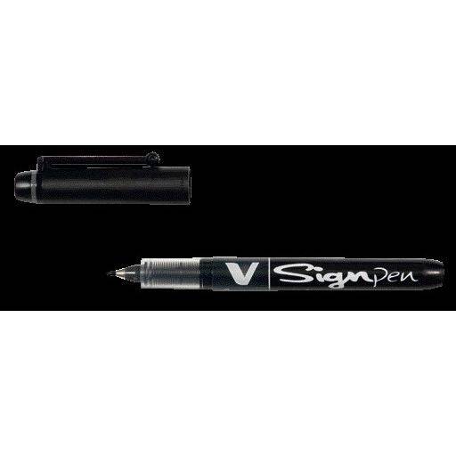 Pilot 4902505128493 Pilot - Fineliner v sign sw-vsp f zwart | 12 stuks-0