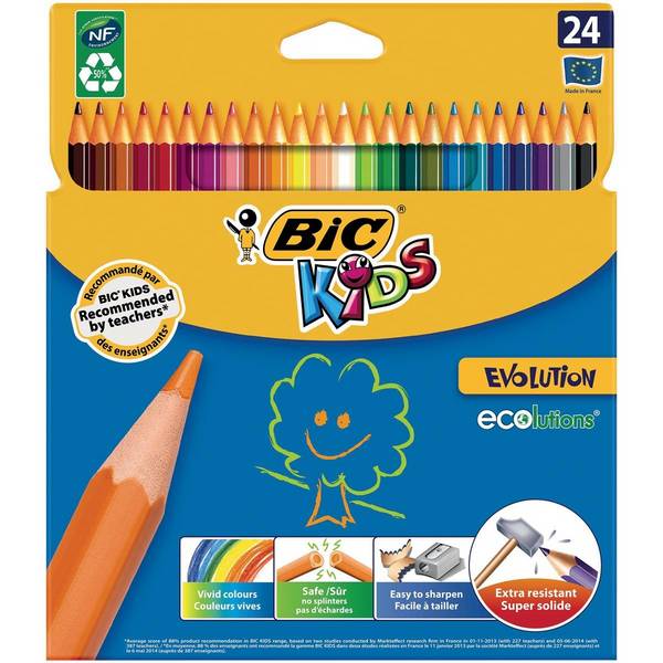 BIC 3270220076421  BIC -  Kids kleurpotlood Ecolutions Evolution, doos van 24 stuks