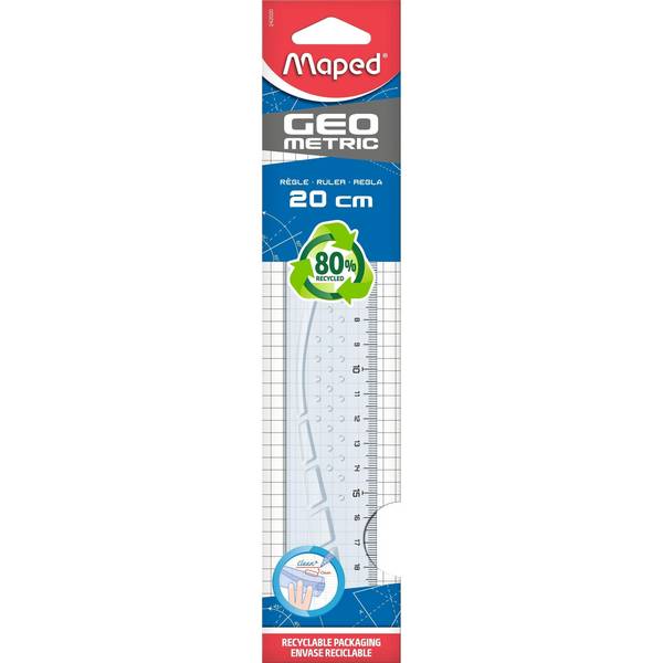 Maped 3154142420206  Maped -  Liniaal Geometric 20cm transparant