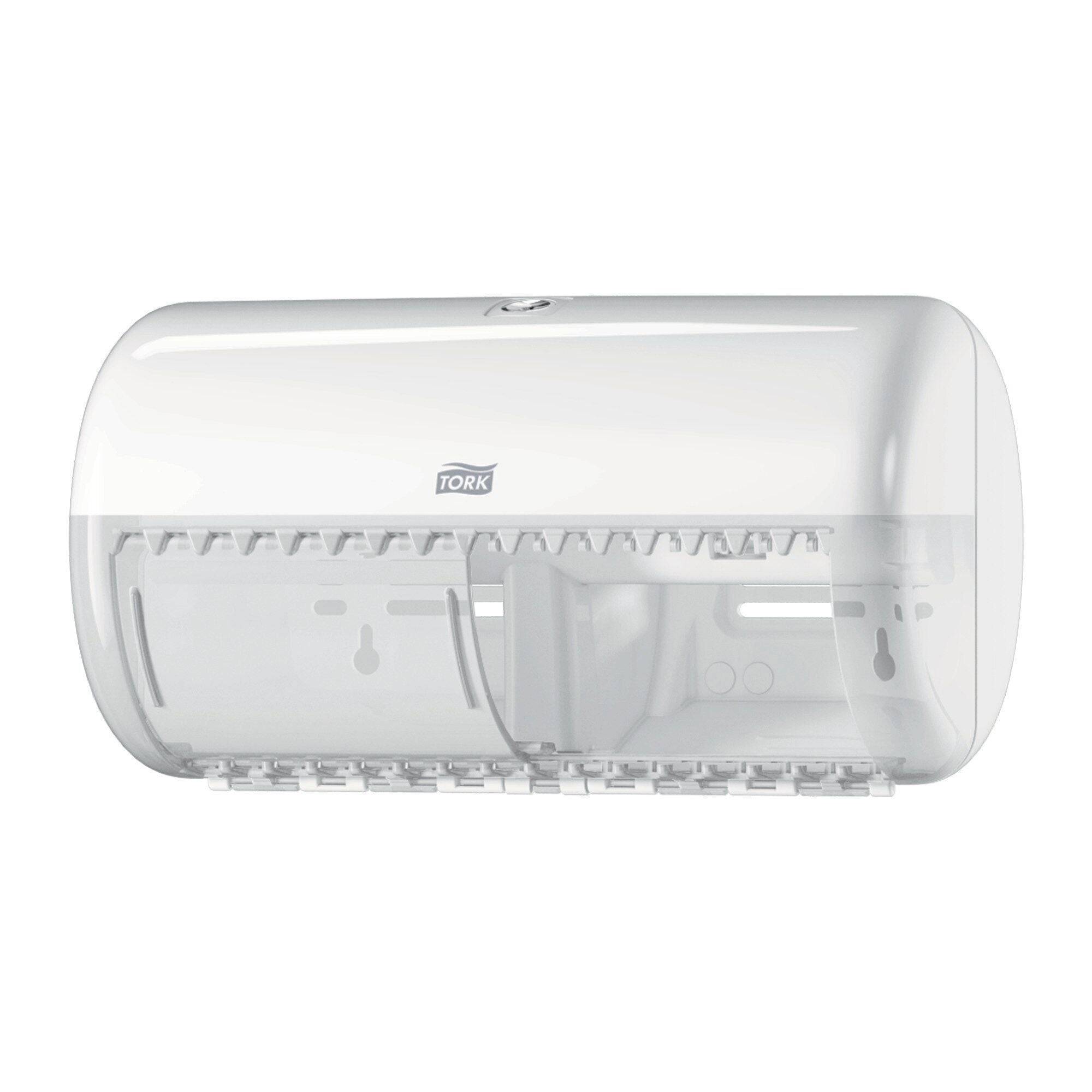 Tork 7322540354898 Tork - Toiletpapierdispenser t4 duo wit-0