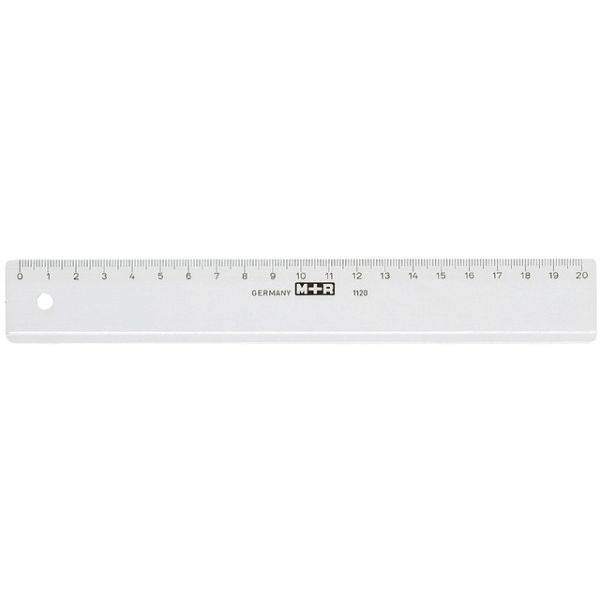 Klika 4004627211012 Liniaal M+R 1120 200mm plastic transparant | 10 stuks-0