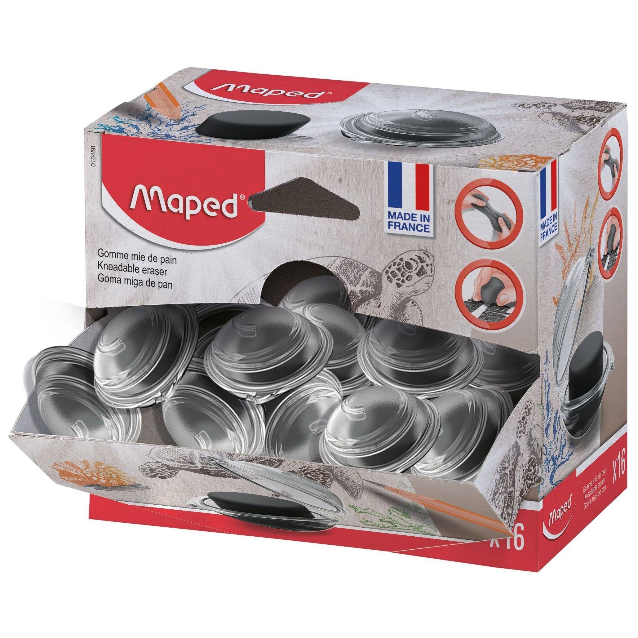 Maped 3154140104504 Maped - Kneedgum display 16 stuks zwart-0