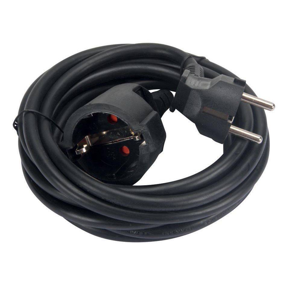 Perel 5410329453053 Perel - verlengkabel 3 meter, zwart, voor Nederland-0