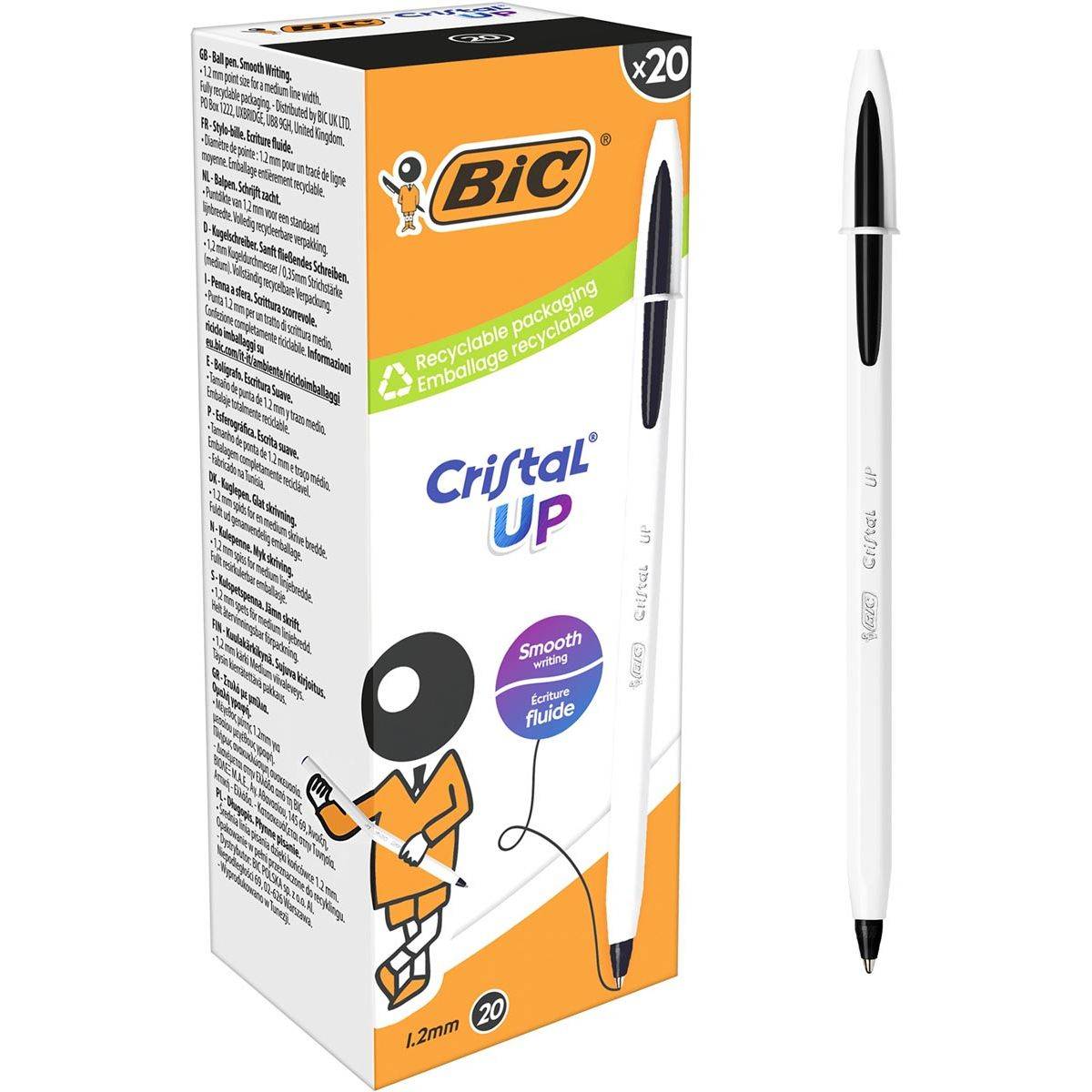 BIC 3086123498211 BIC - balpen Cristal Up zwart-0