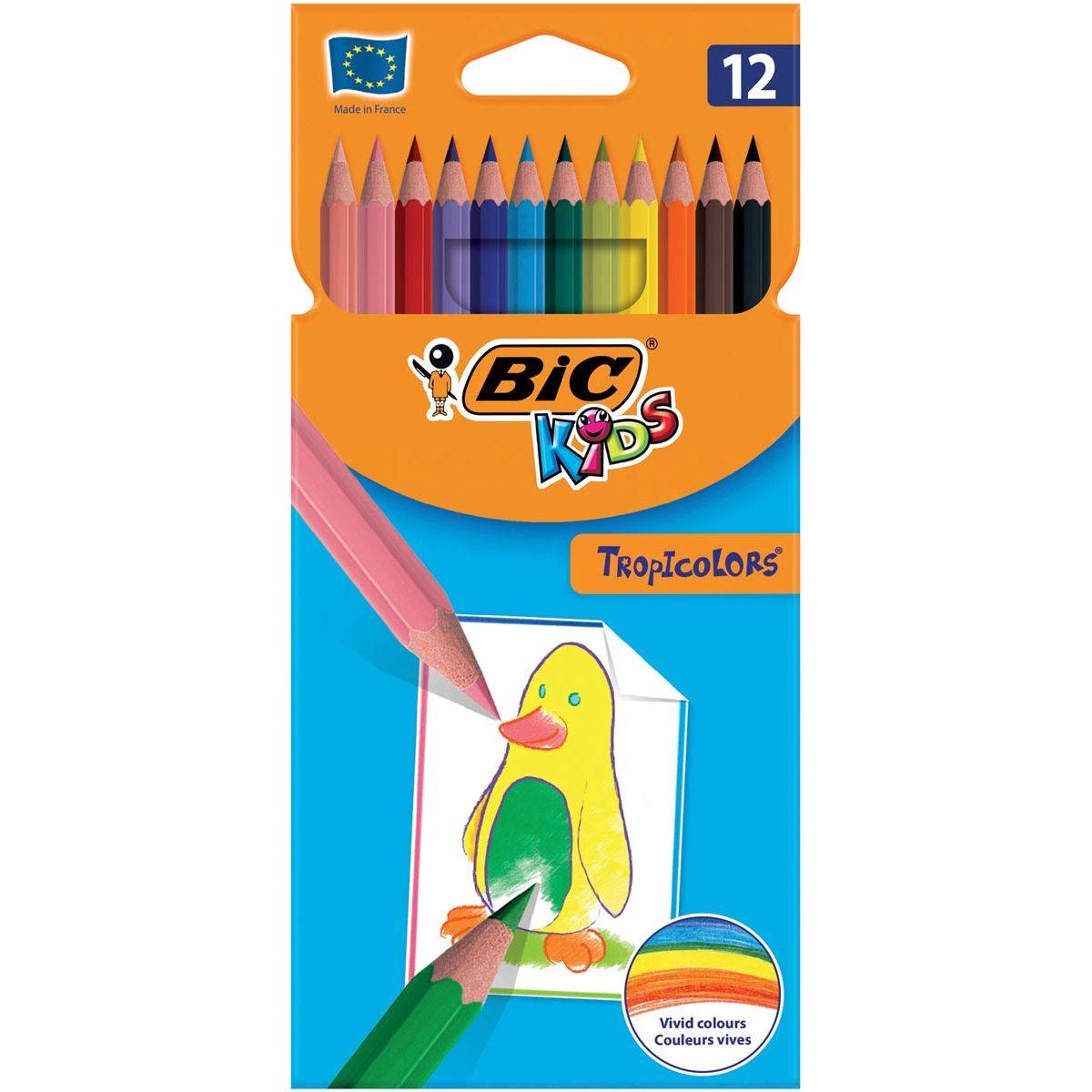 BIC 3270220022503 BIC - Kids kleurpotlood Tropicolors, etui van 12 stuks-0