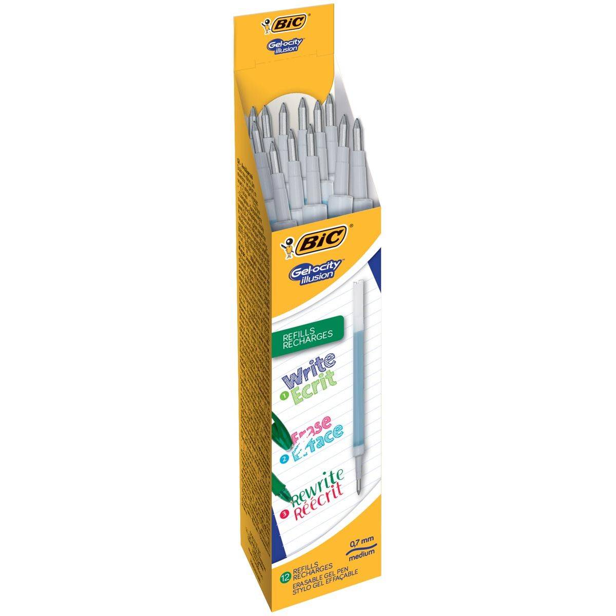 BIC 3086123465367 BIC - vulling voor gelroller Gel-ocity illusion, doos met 12 stuks, groen-0