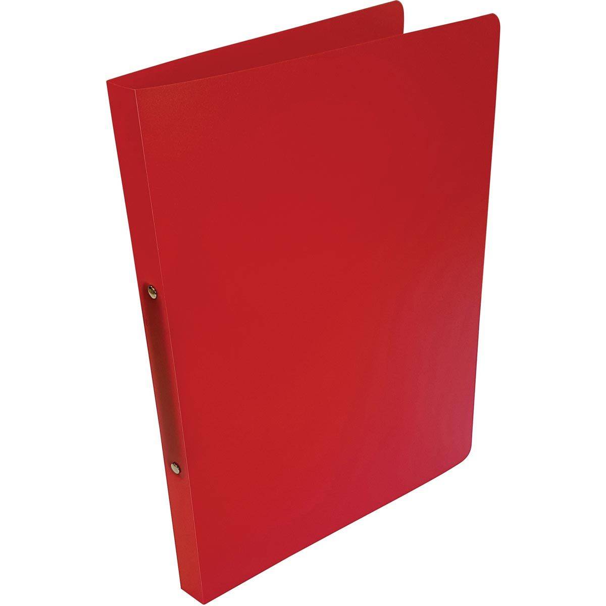 Alpha 5414202700357 Alpha - ringmap, voor ft A4, uit PP, 2 ringen van 16 mm, transparant rood-0