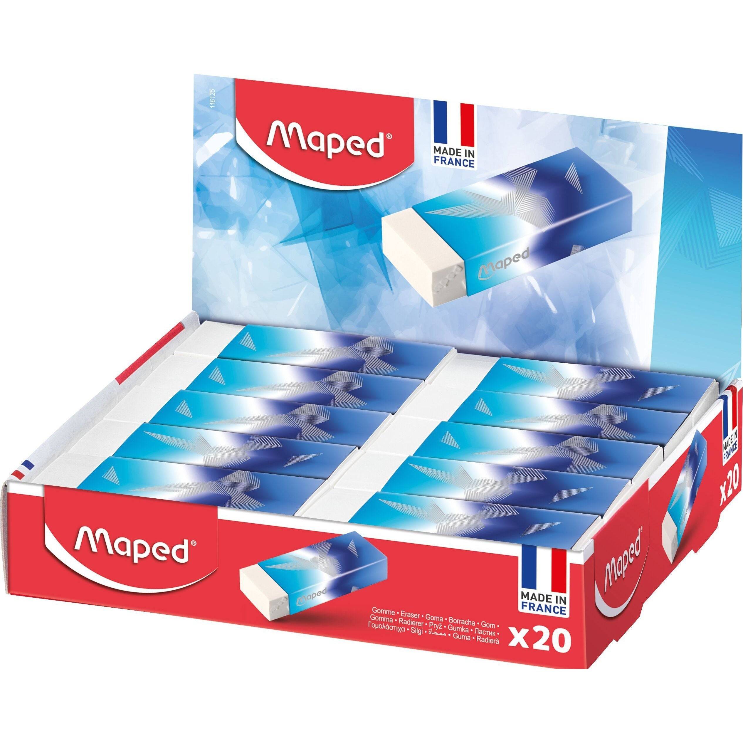 Maped 3154141161254 Maped - Gum arctic vibes display 20 stuks blauw-0