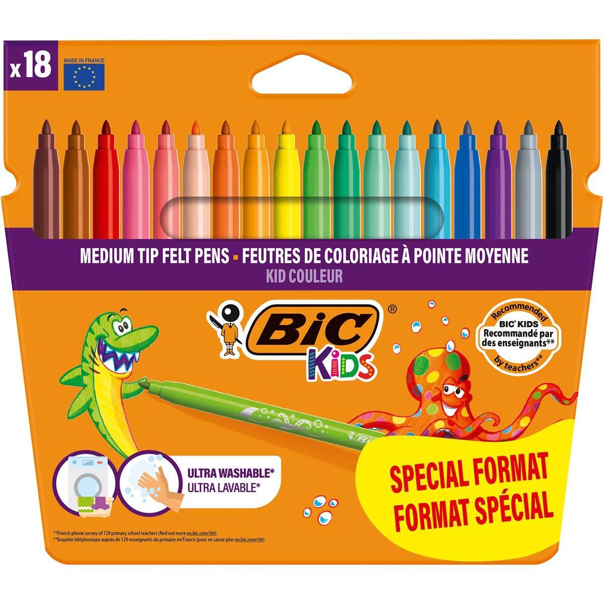 BIC 3086123329249 BIC - Kids viltstift Couleur, blister van 14 + 4 gratis-0