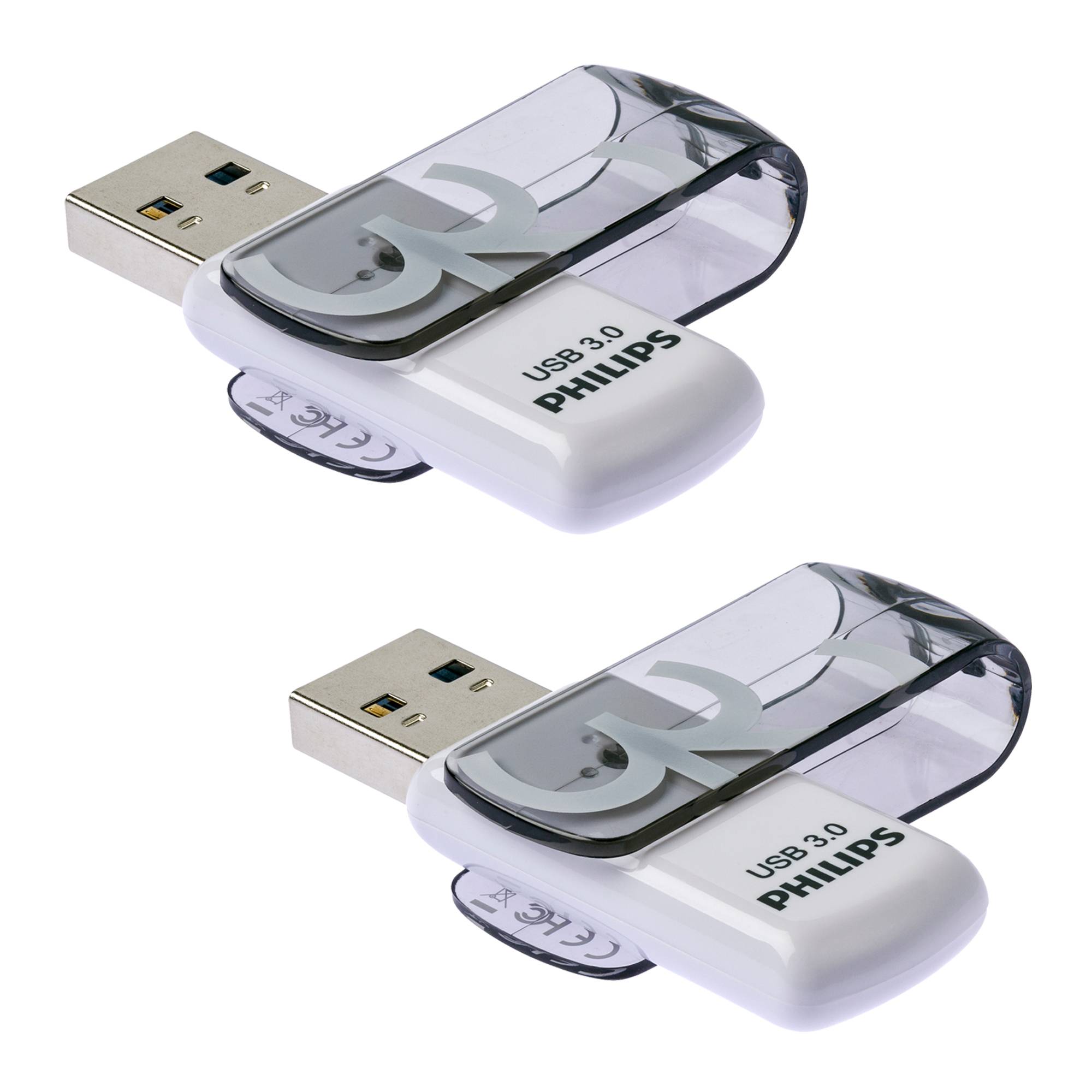 Philips USB-stick 32GB Vivid - USB 3, Shadow Grey, 2-pack-0